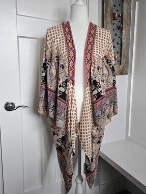 Flying Tomato Floral Print Boho Bohemian Festival Kimono S/M